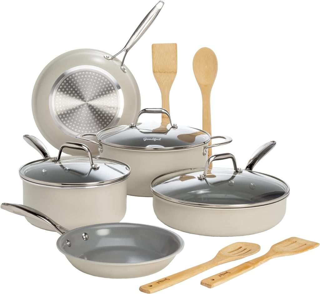 Nice Cooking Set Goodful Ceramic Nonstick Pots And Pans Set Review | Nice Cookware