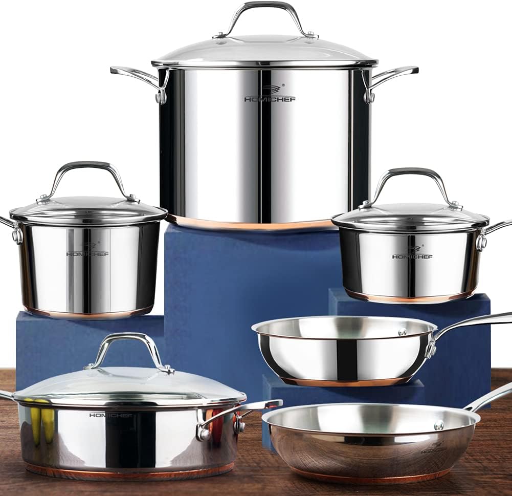 HOMICHEF 10-Piece Stainless Steel Cookware Set Review