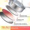 Mueller 17-Piece Ultra-Clad Pro Stainless Steel Pots and Pans Set with Ergonomic EverCool Handle - Image 2
