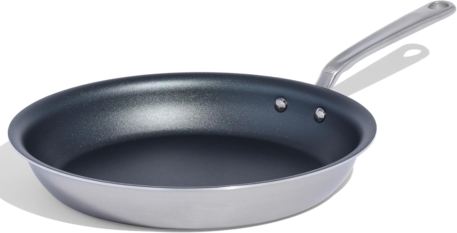 Made In Cookware - ProCoat 12 Non Stick Frying Pan (Graphite) - 5 Ply Stainless Clad Nonstick - Professional Cookware - Crafted in USA - Induction Compatible