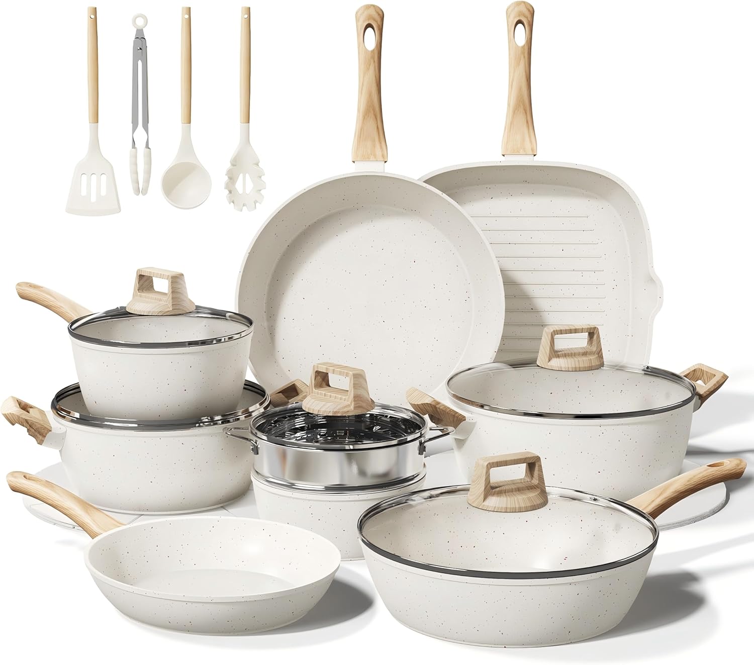 24-piece non-stick ceramic cookware set review