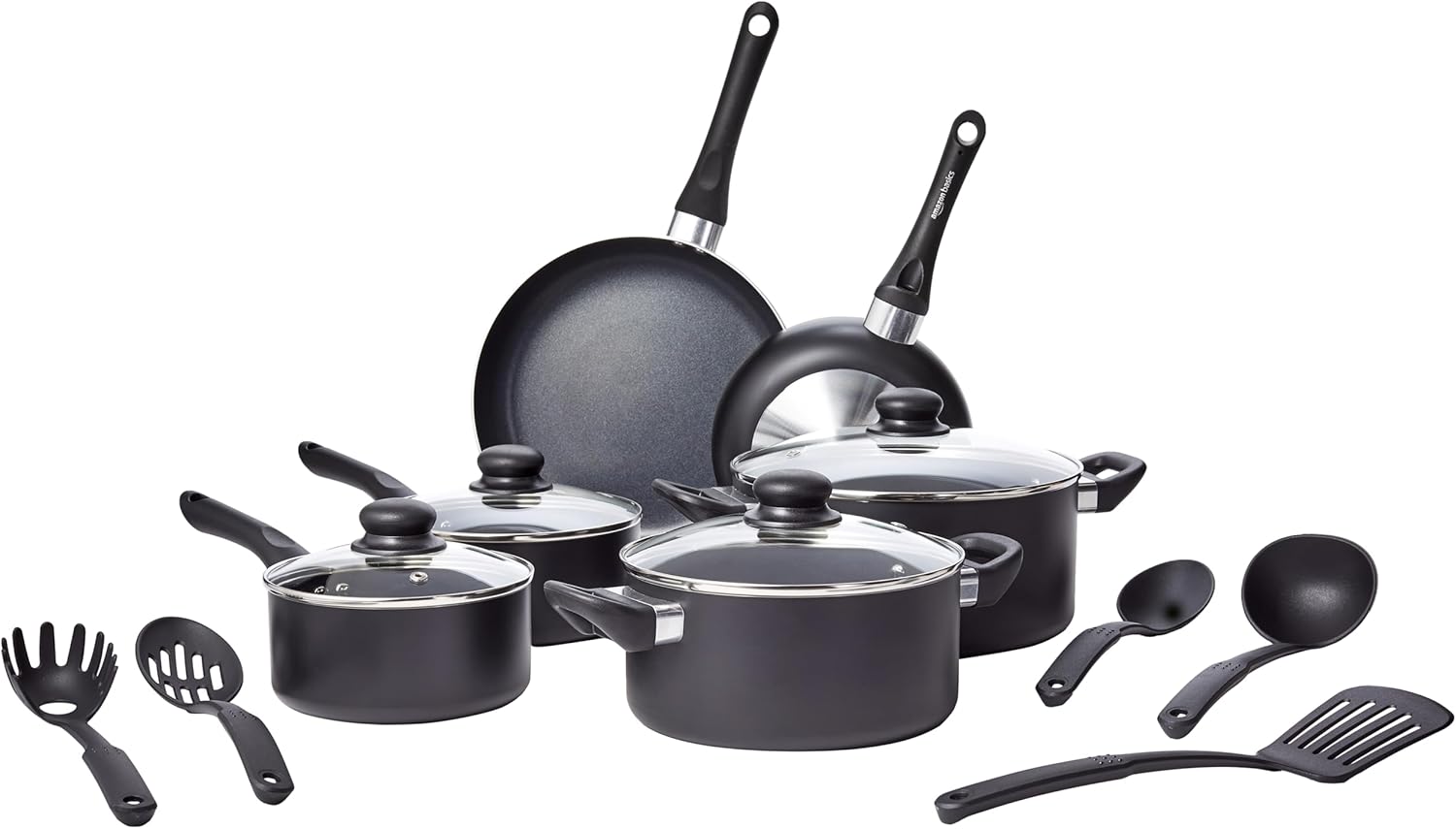Amazon basics non-stick 15-piece kitchen cookware set review