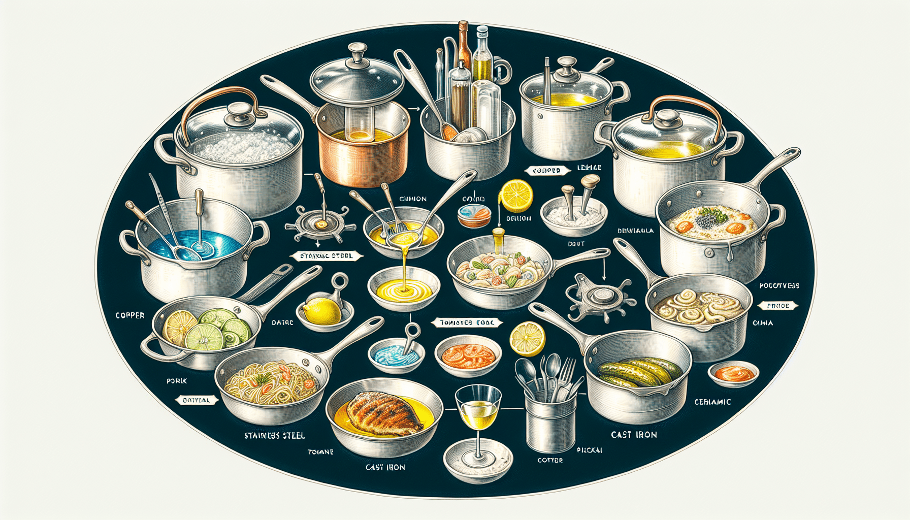 Are there any cookware materials that react with