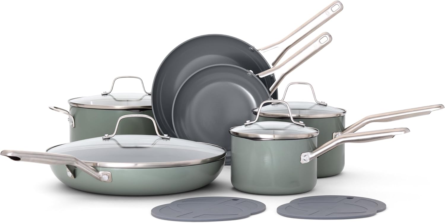 Calphalon® Ceramic Nonstick 12-pc. Cookware Set Calphalon® Ceramic Nonstick 12-pc. Cookware Set