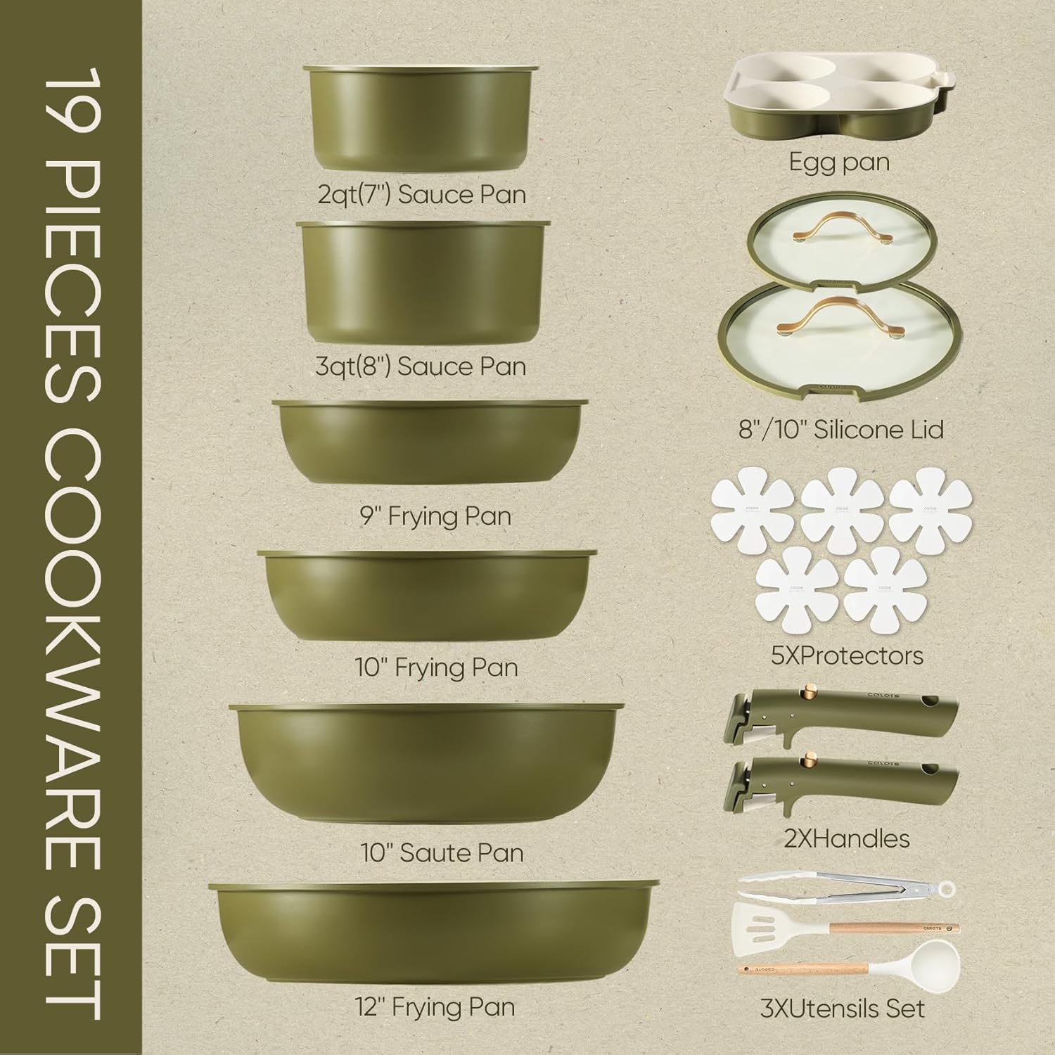 Carote 19pcs pots and pans set review