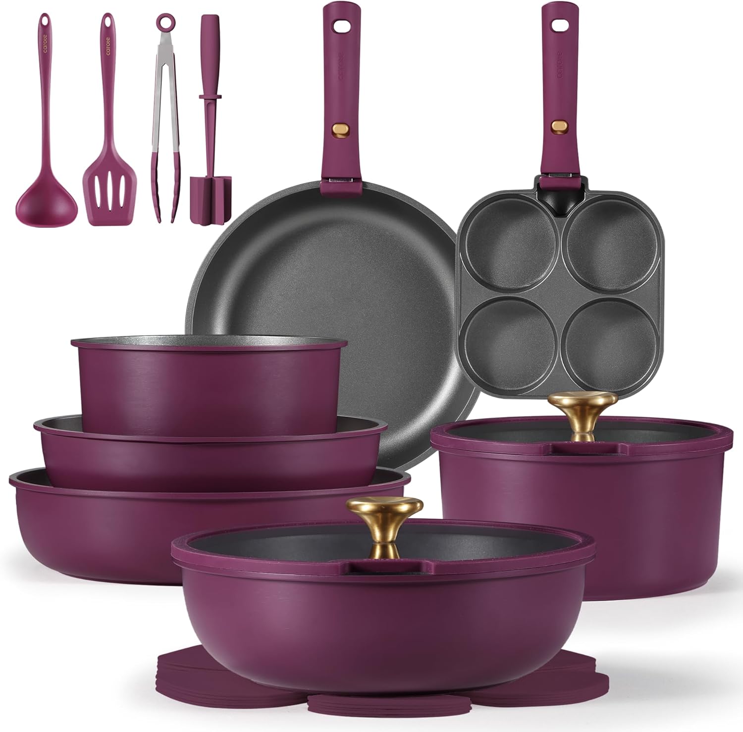 CAROTE Nonstick Detachable Handle Cookware Set review