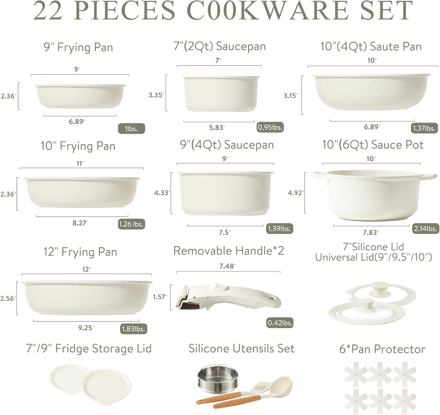 Carote 22pcs pots and pans set review