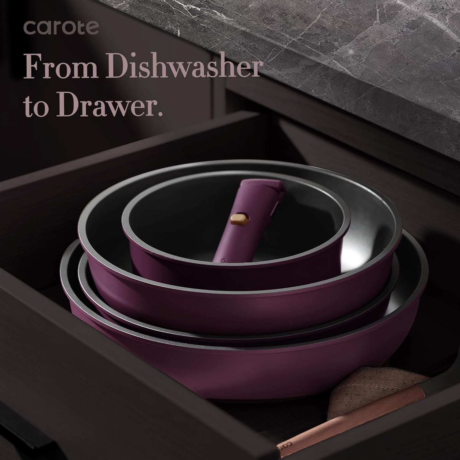 Carote nonstick detachable handle cookware set review
