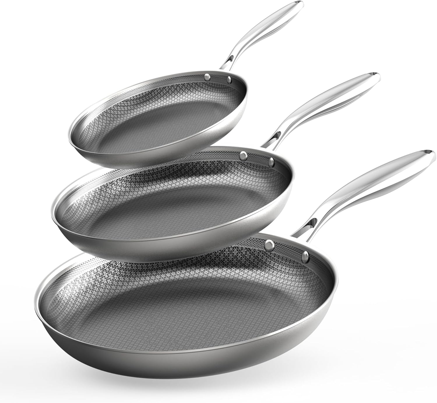 premium nonstick cookware - Nice Cookware Cooker king stainless steel pans set of 3