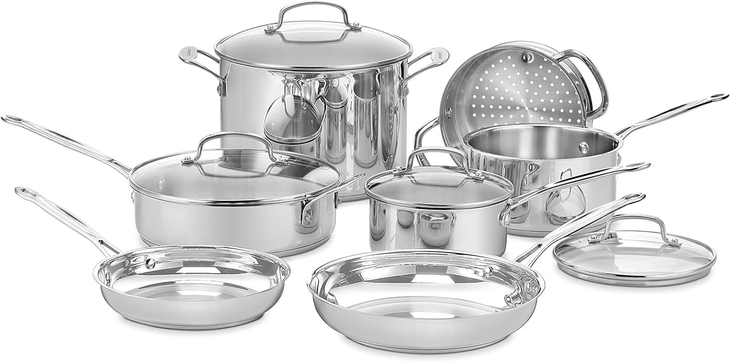 Cuisinart 77-11g stainless steel 11-piece set chef's-classic-stainless-cookware-collection review