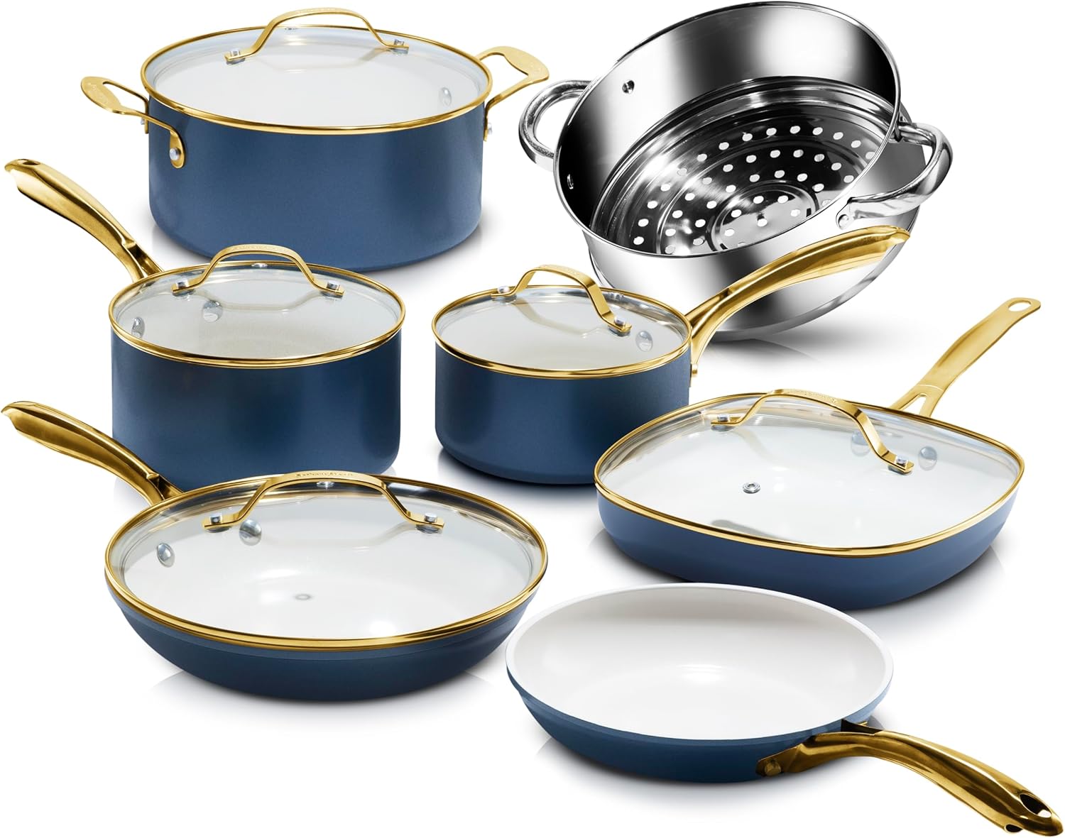 Gotham steel ceramic pots and pans set review picture