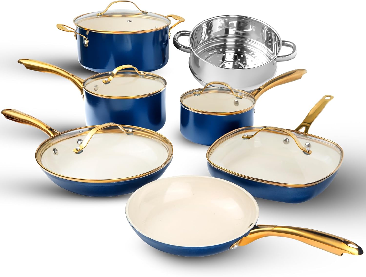 Gotham steel 12 pc ceramic pots and pans