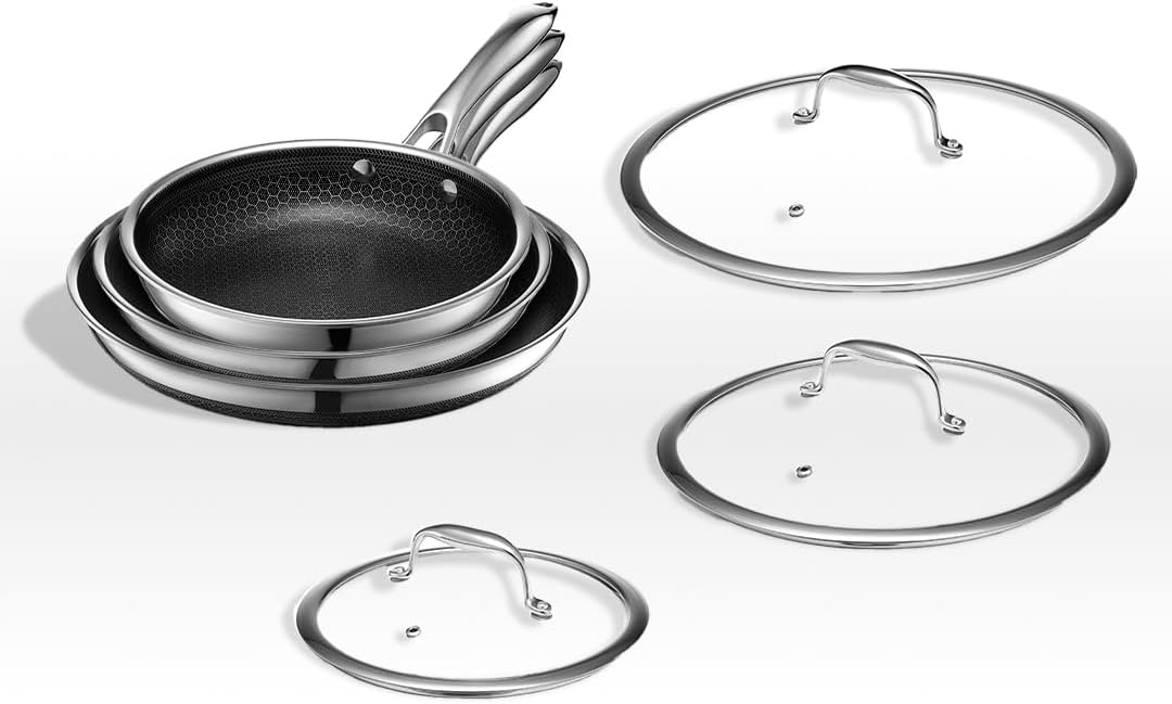 Hexclad hybrid nonstick 6-piece fry pan set review