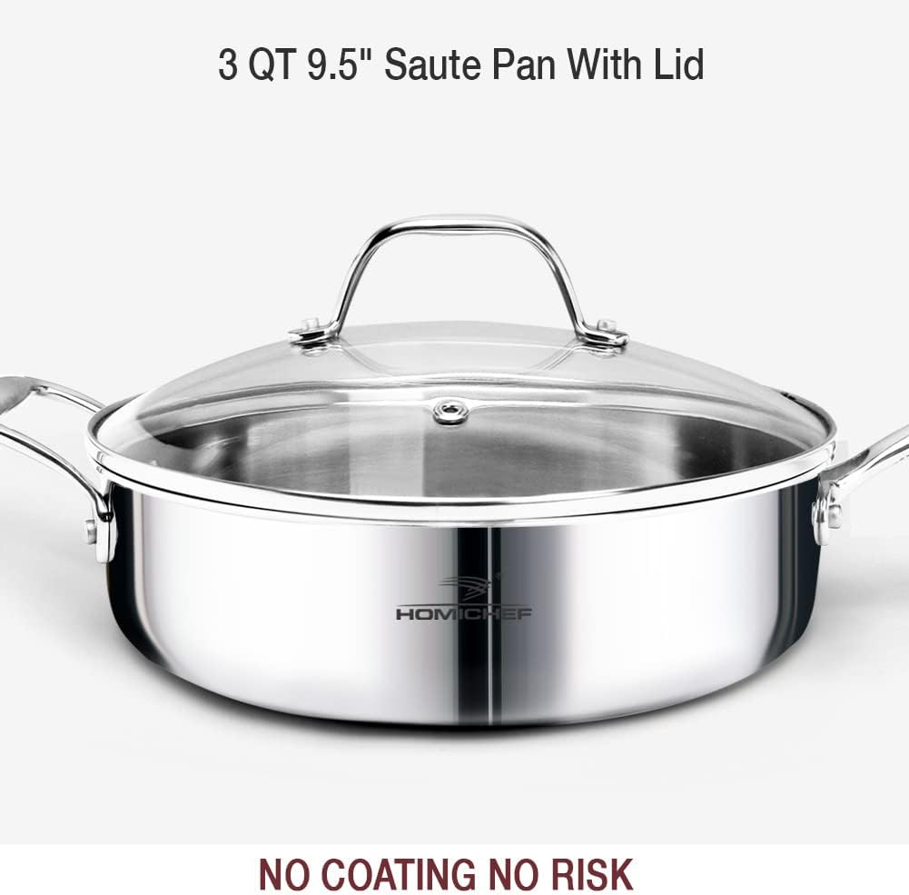 induction compatible cookware - Nice Cookware Homichef 14-piece cookware set review