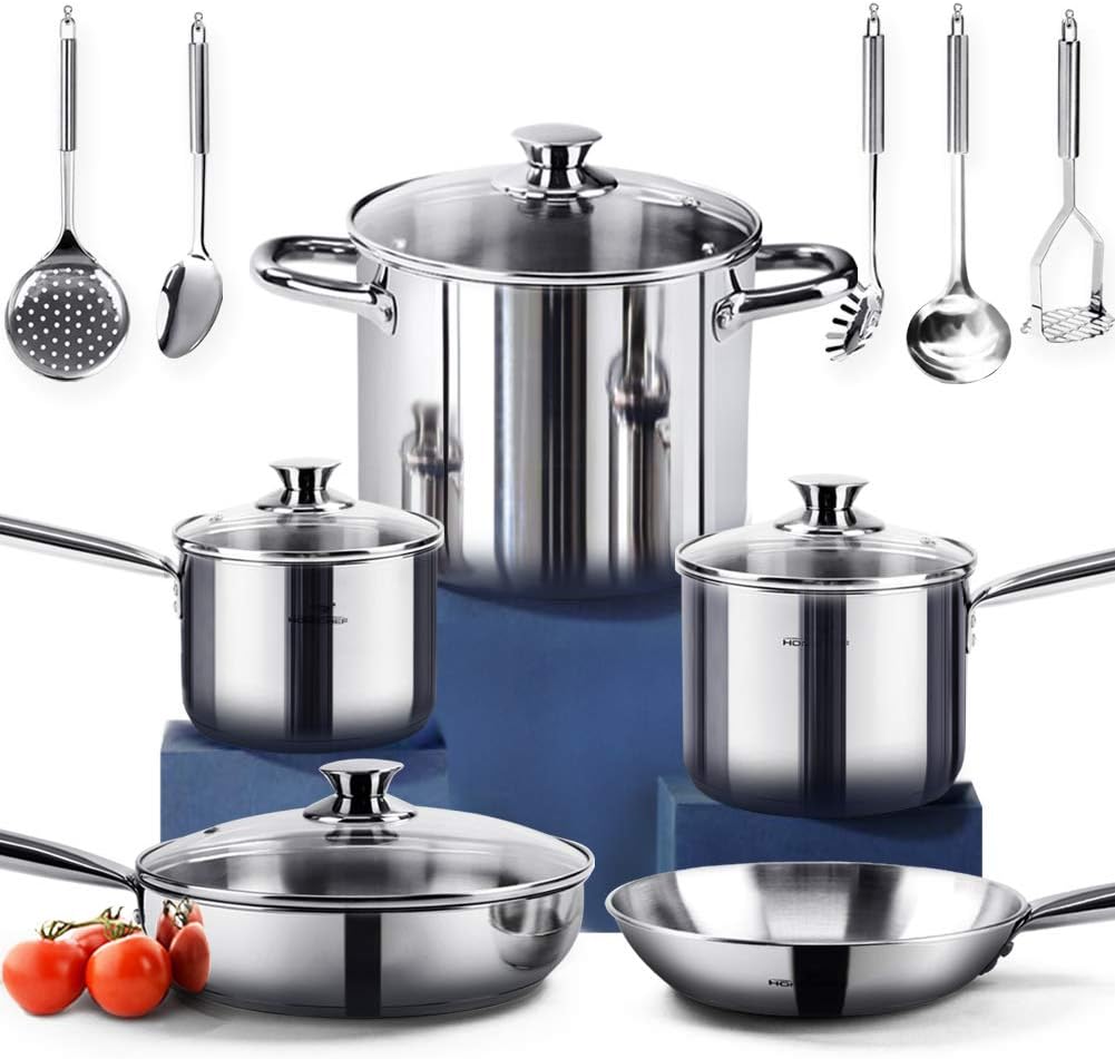 best stainless steel cookware - Nice Cookware Homichef cookware set review