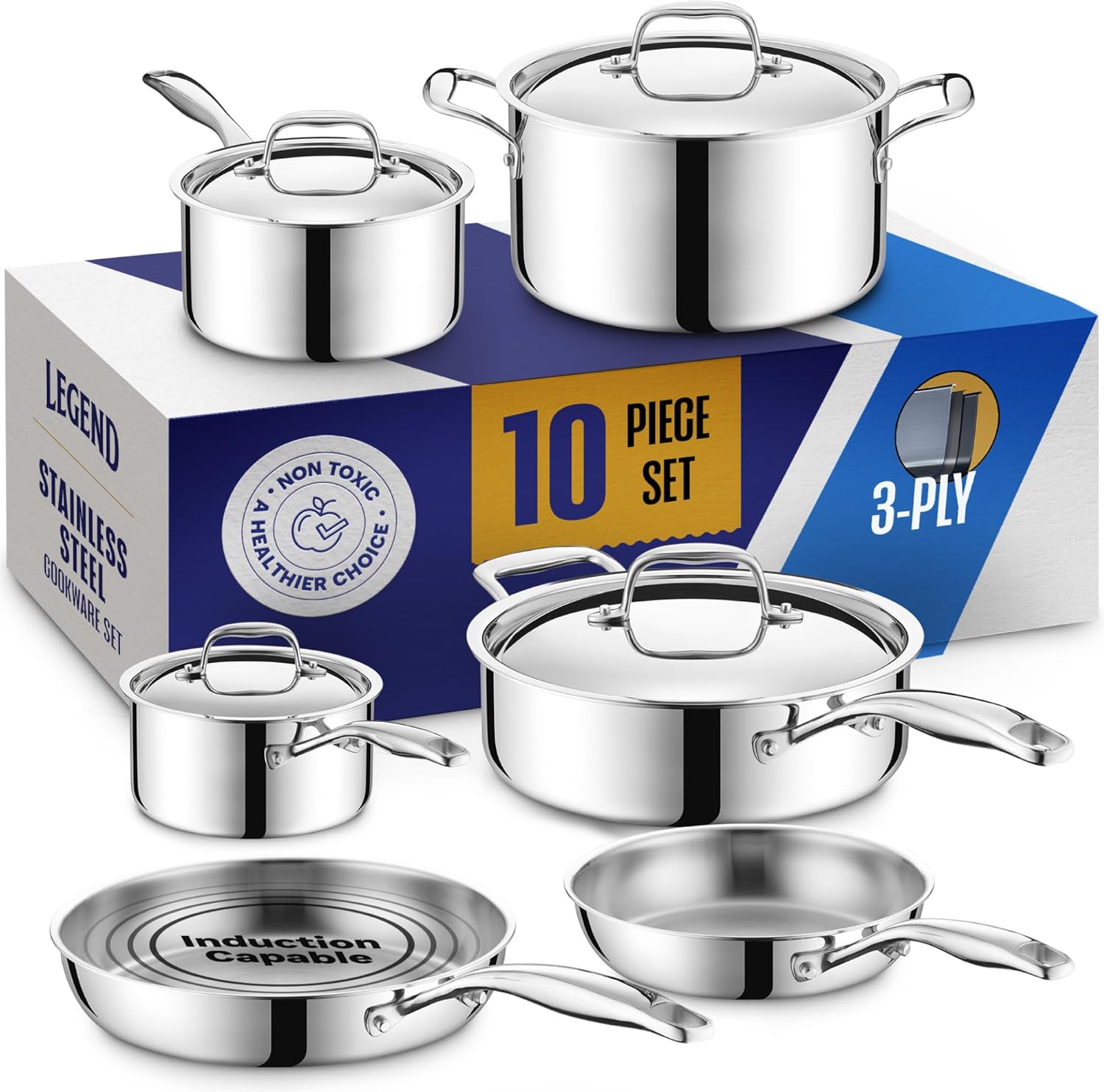 Legend cookware 3-ply stainless steel 10-piece set review