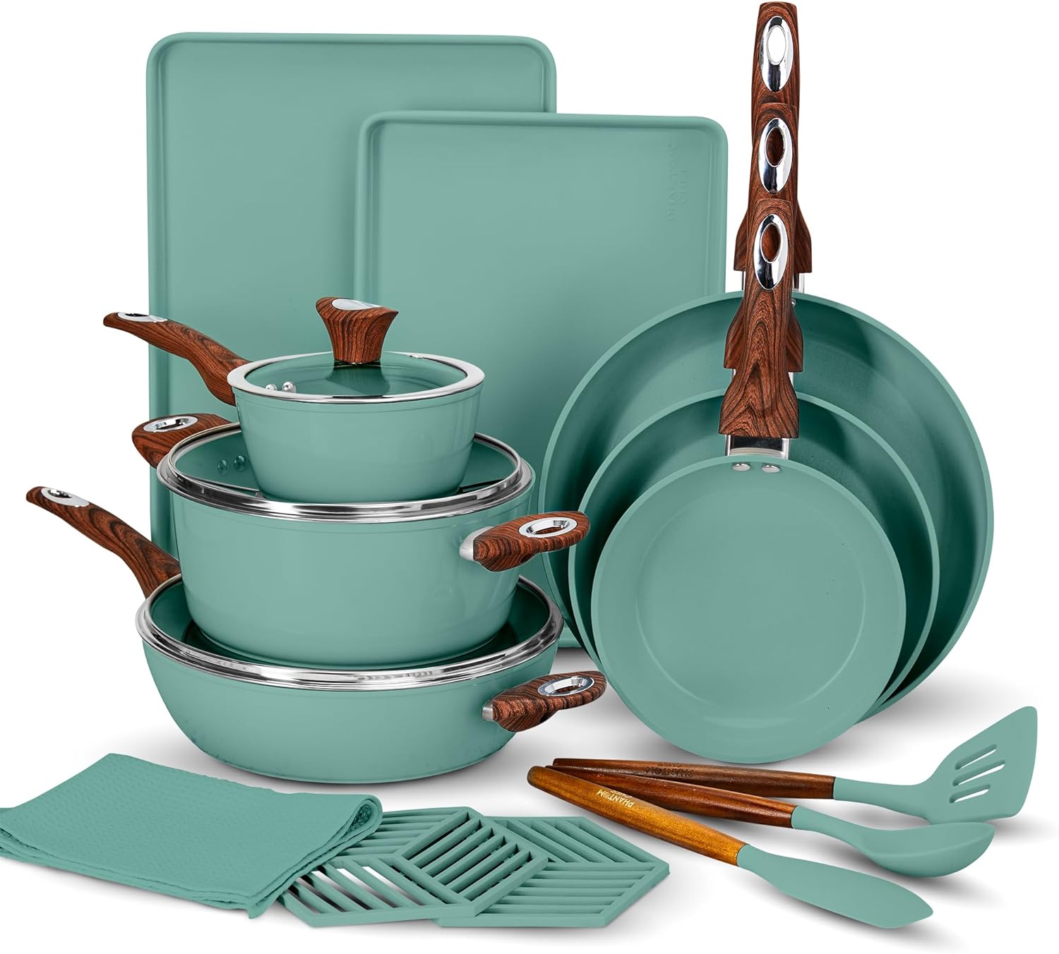 high quality cookware sets - Nice Cookware Phantom chef 18-piece cookware set green review