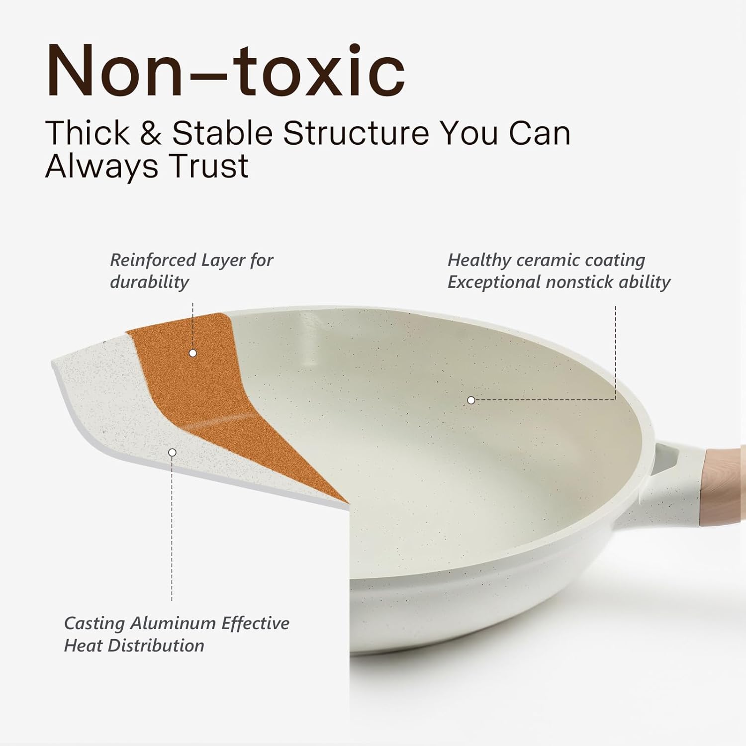 Pots and pans 22-pc nonstick ceramic cookware set