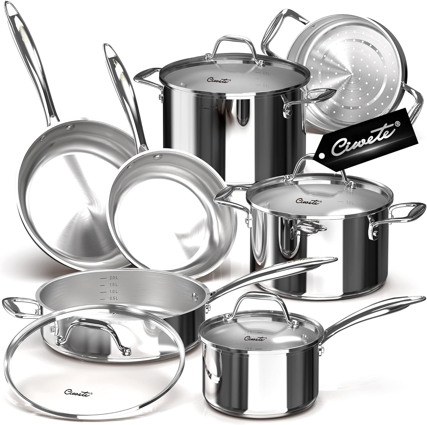 clean cooking cookware - Nice Cookware Tri-ply stainless steel 11-pc cookware set review