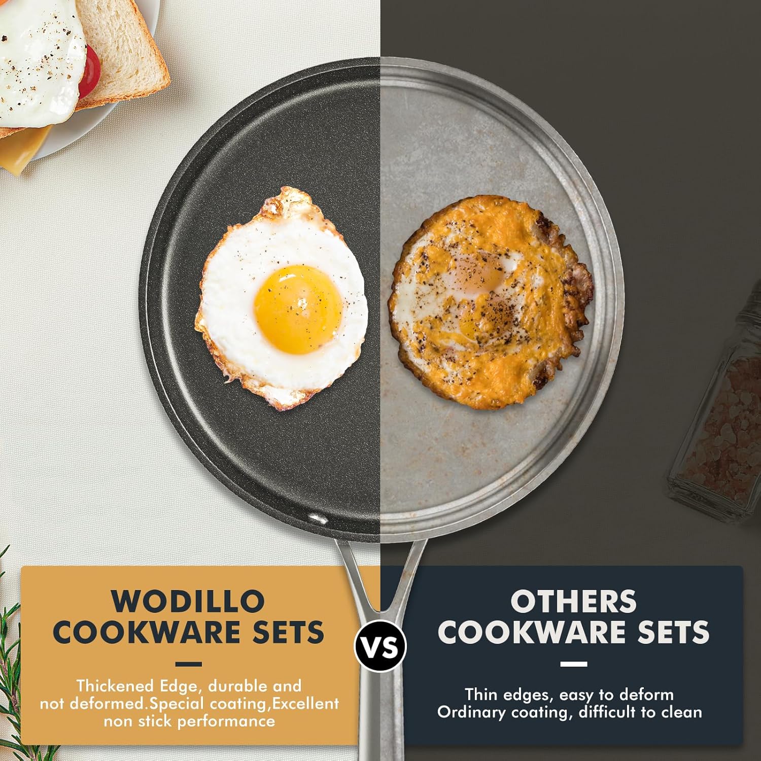 Wodillo pots and pans set nonstick review