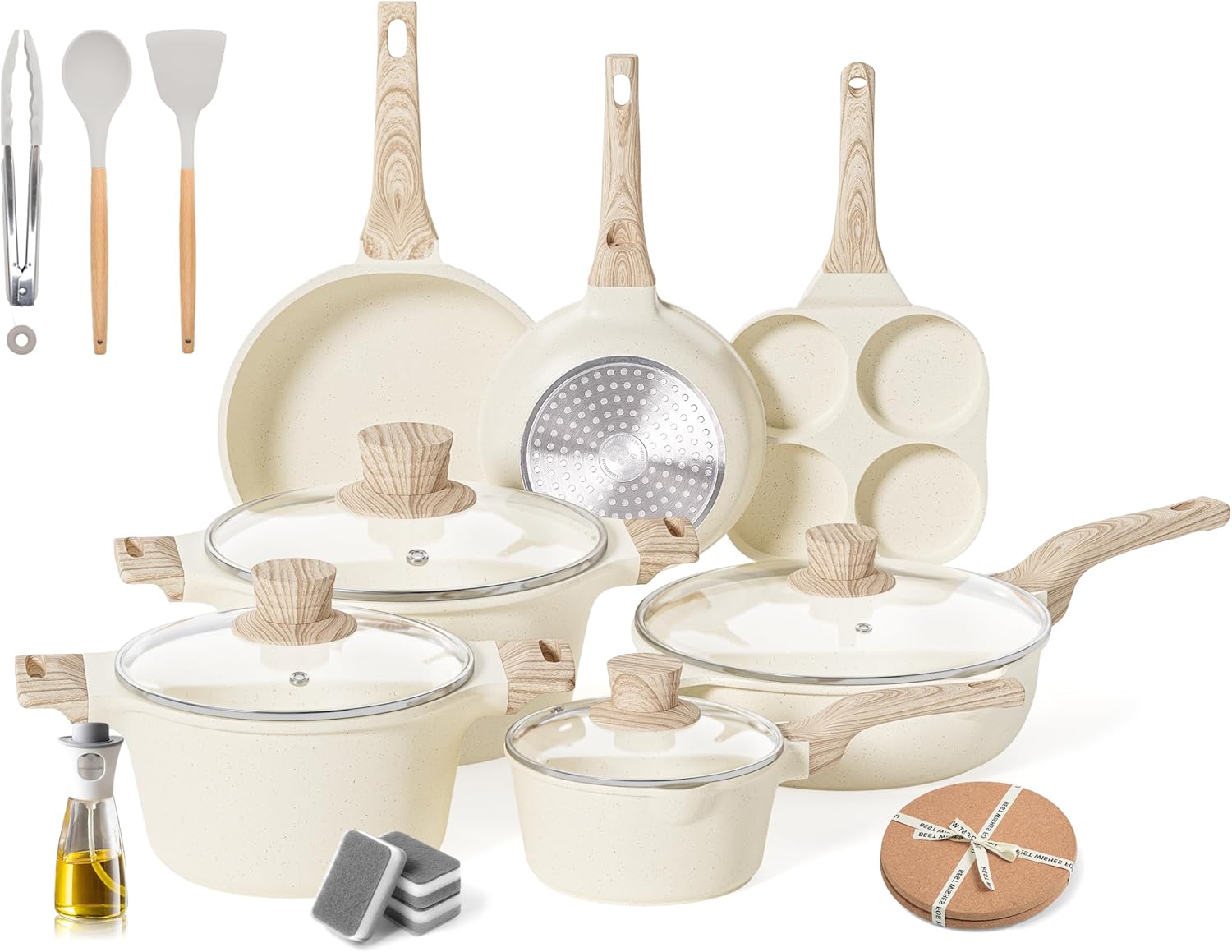 20pcs nonstick pots and pans set review