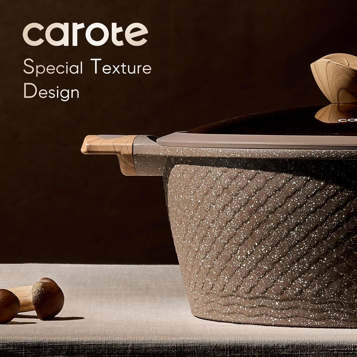 CAROTE 26PCS Pots and Pans Set Non Stick, Cookware Set Pots and Pans Induction Cook Ware, Nonstick Kitchen Cooking, PFOA Free