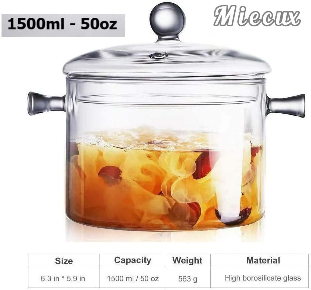 Glass Cooking Pot 1.5L review overview Glass cooking pot 1.5l review image