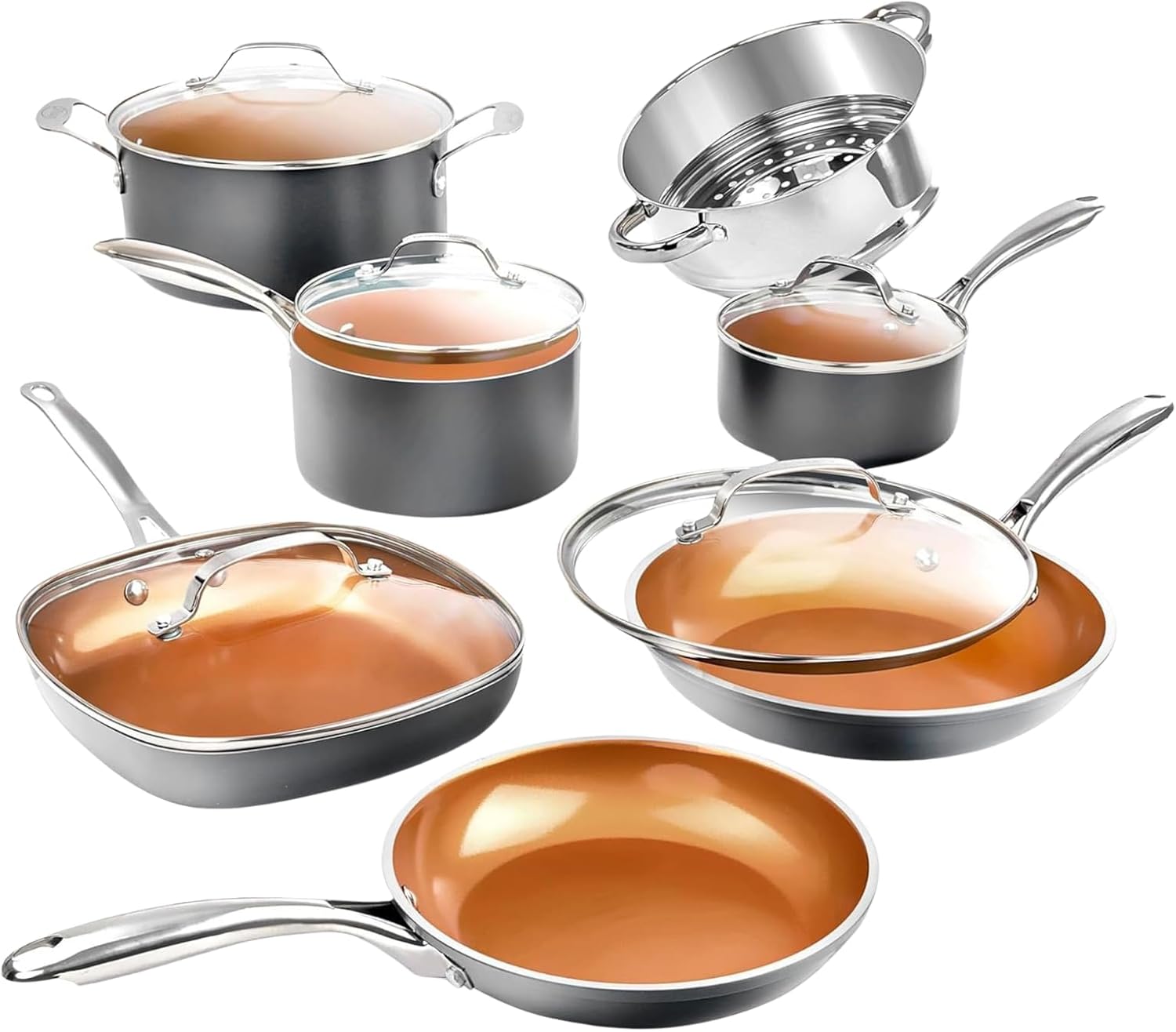 Gotham steel ceramic copper cookware set review