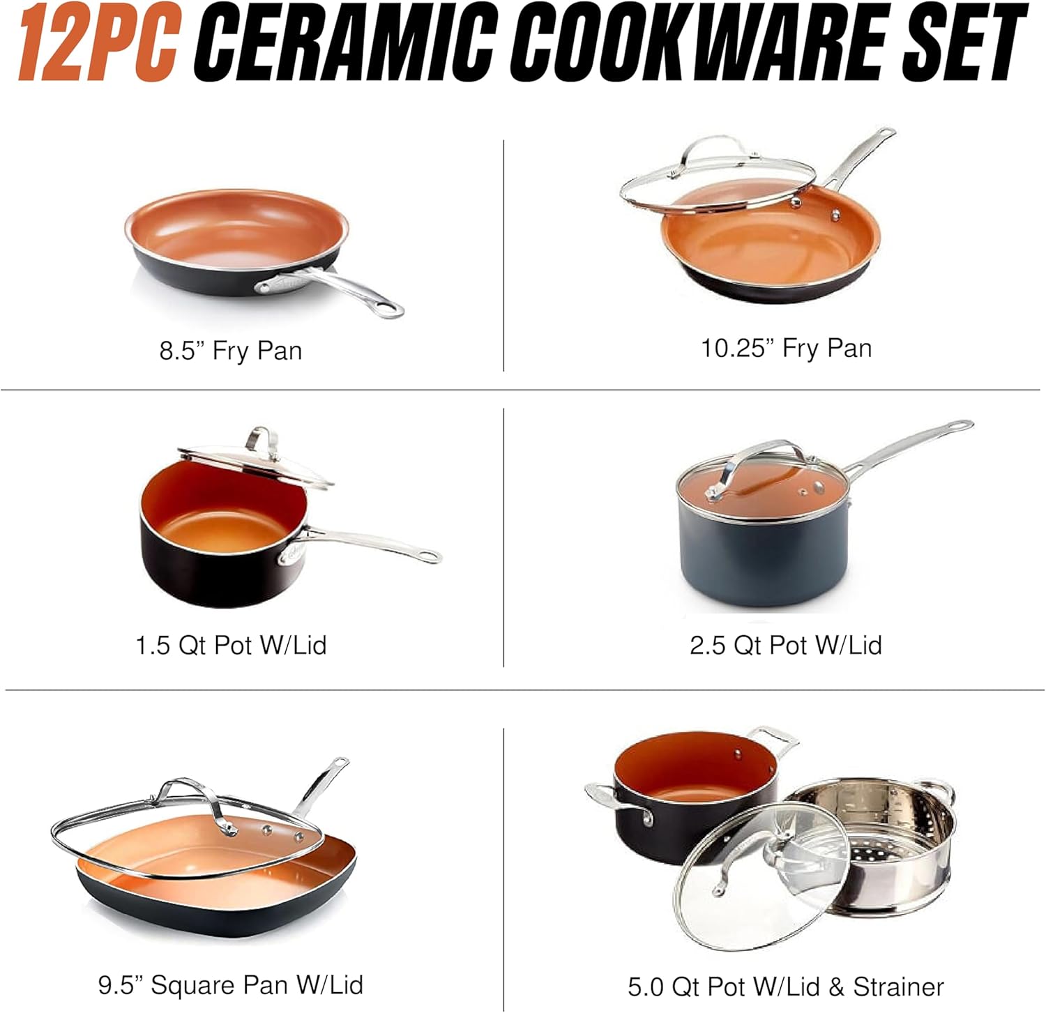 Gotham steel ceramic copper cookware set review