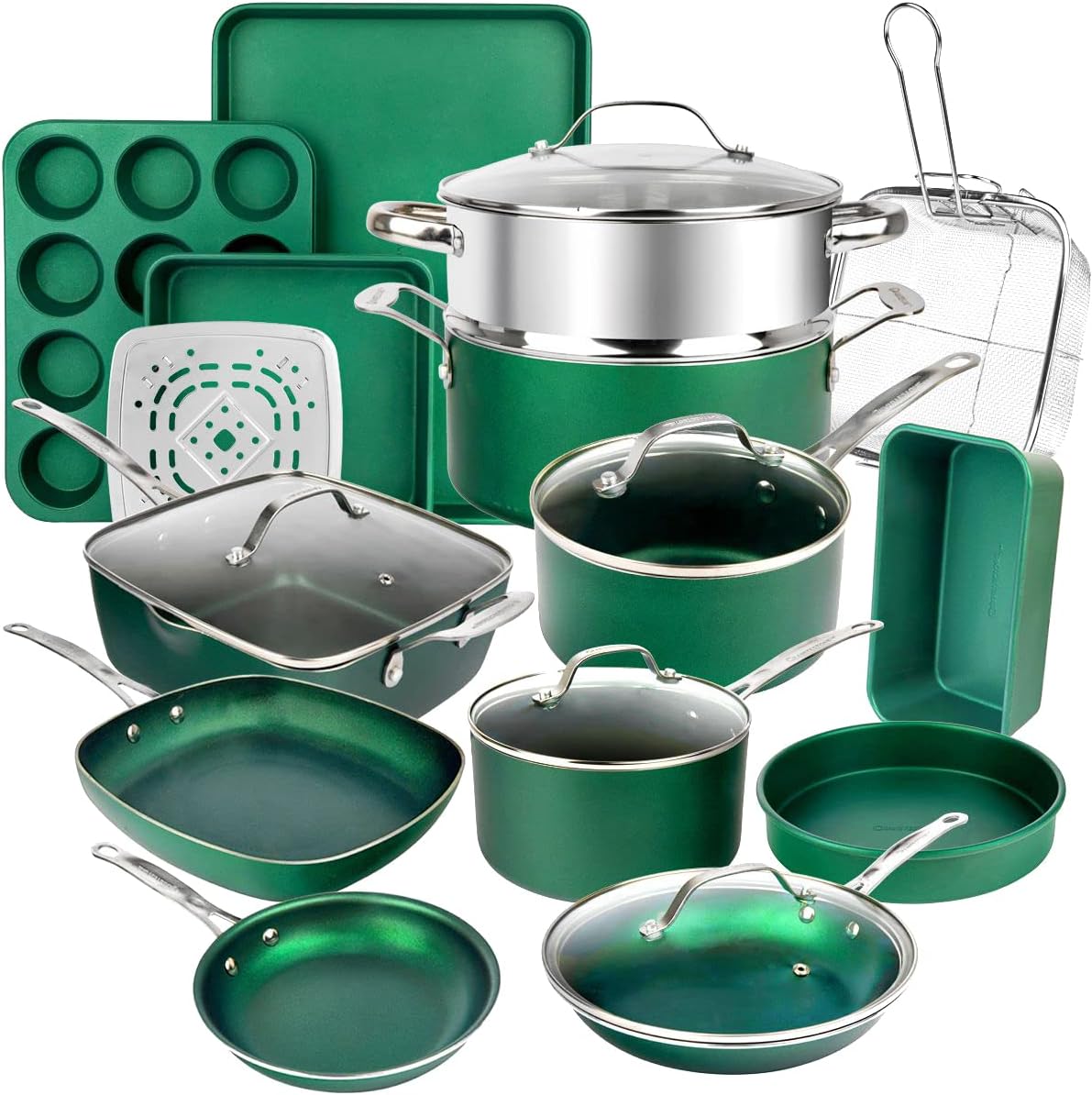 GRANITESTONE 20 Pc Pots and Pans Set Review guide Granitestone 20 pc pots and pans set review illustration