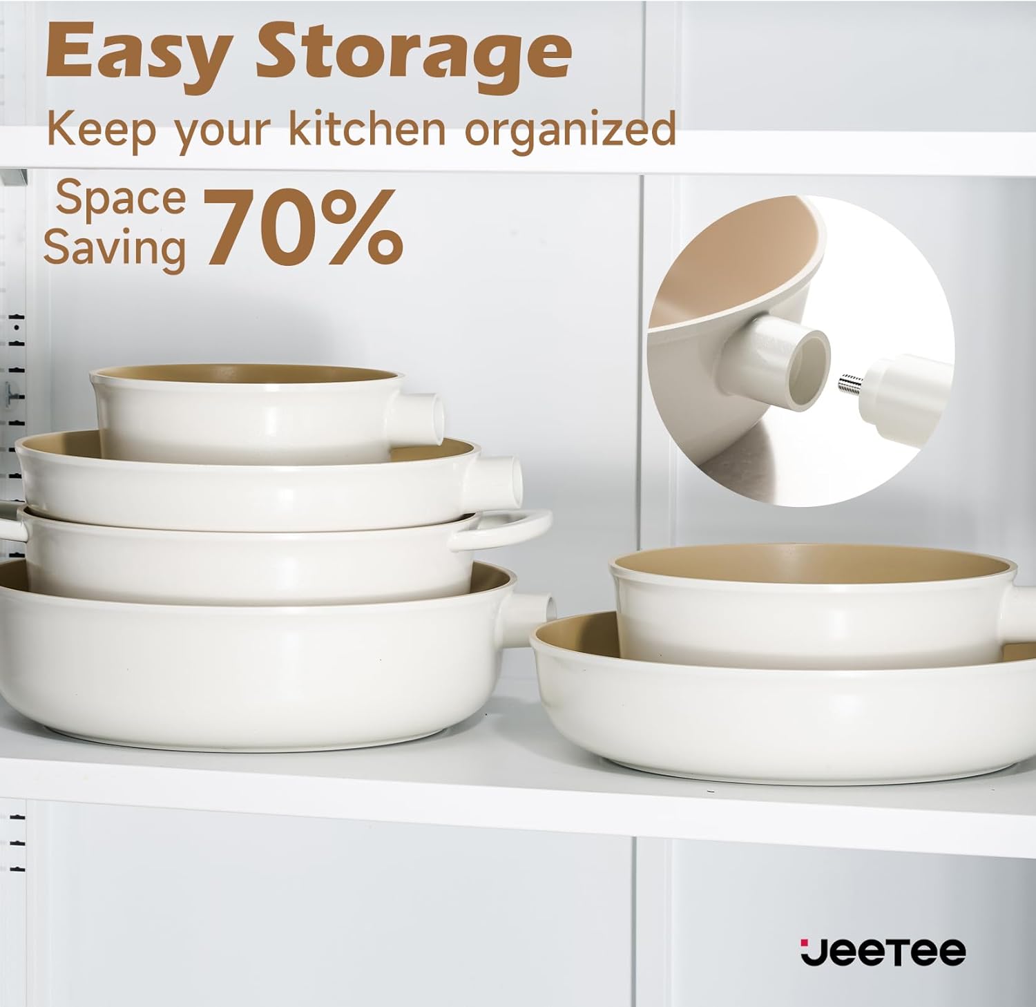 JEETEE Ceramic Cookware Set 17pcs review