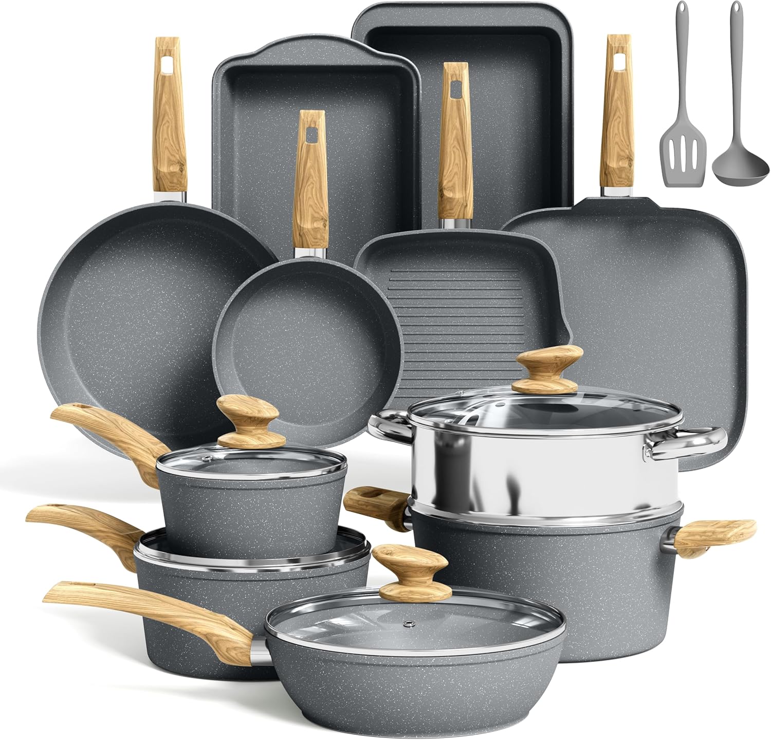 Kitchen academy granite nonstick cookware set review