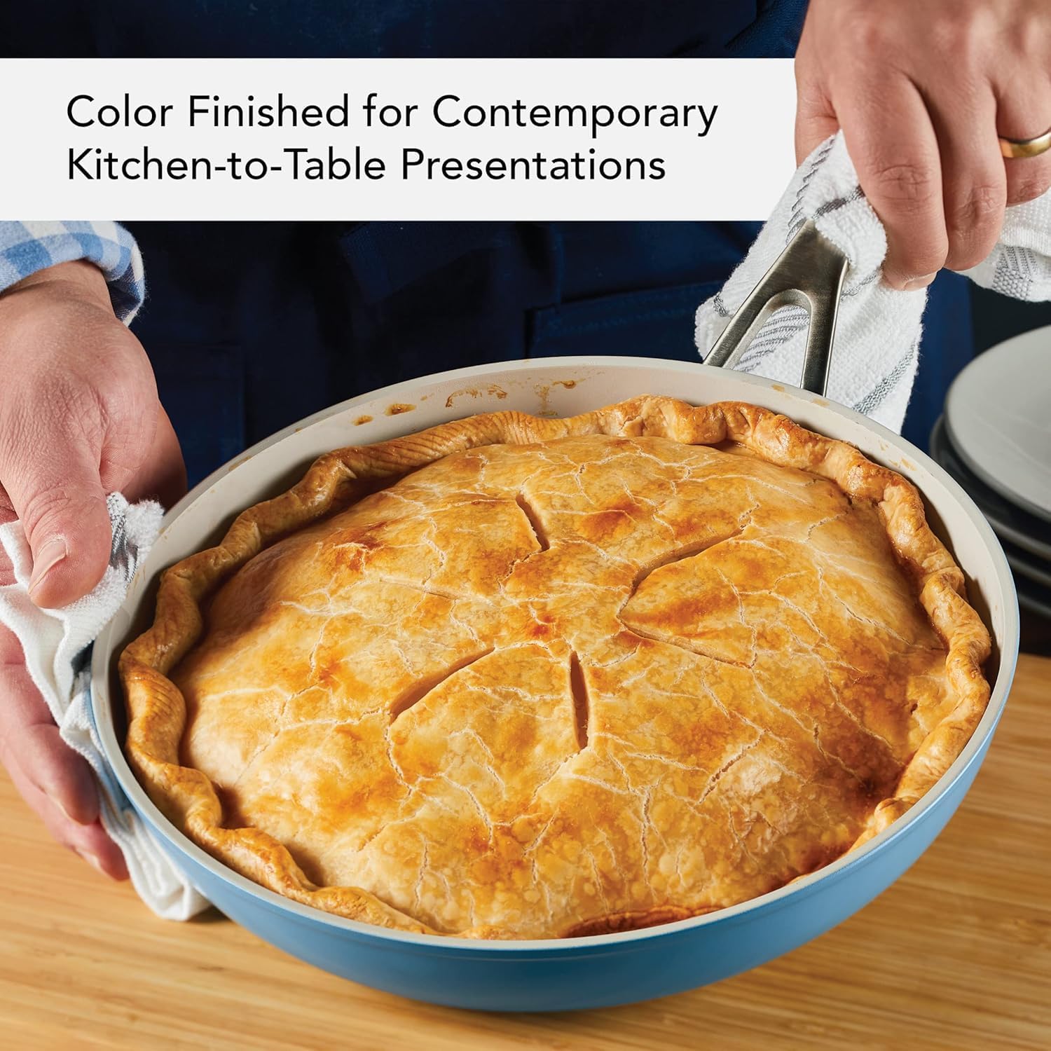 KitchenAid Ceramic Nonstick Cookware Set Blue Velvet review