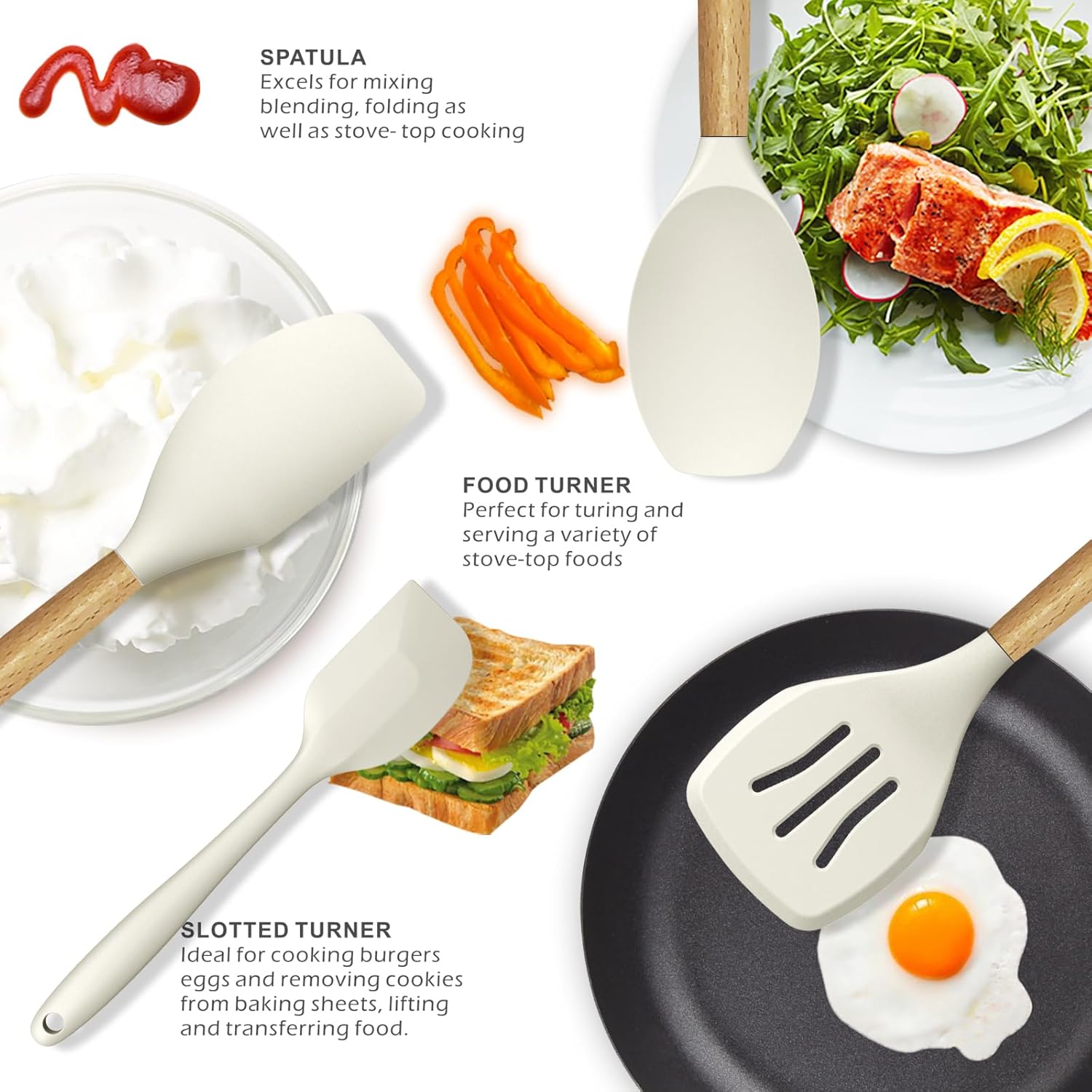 Oannao silicone cooking utensils set review picture