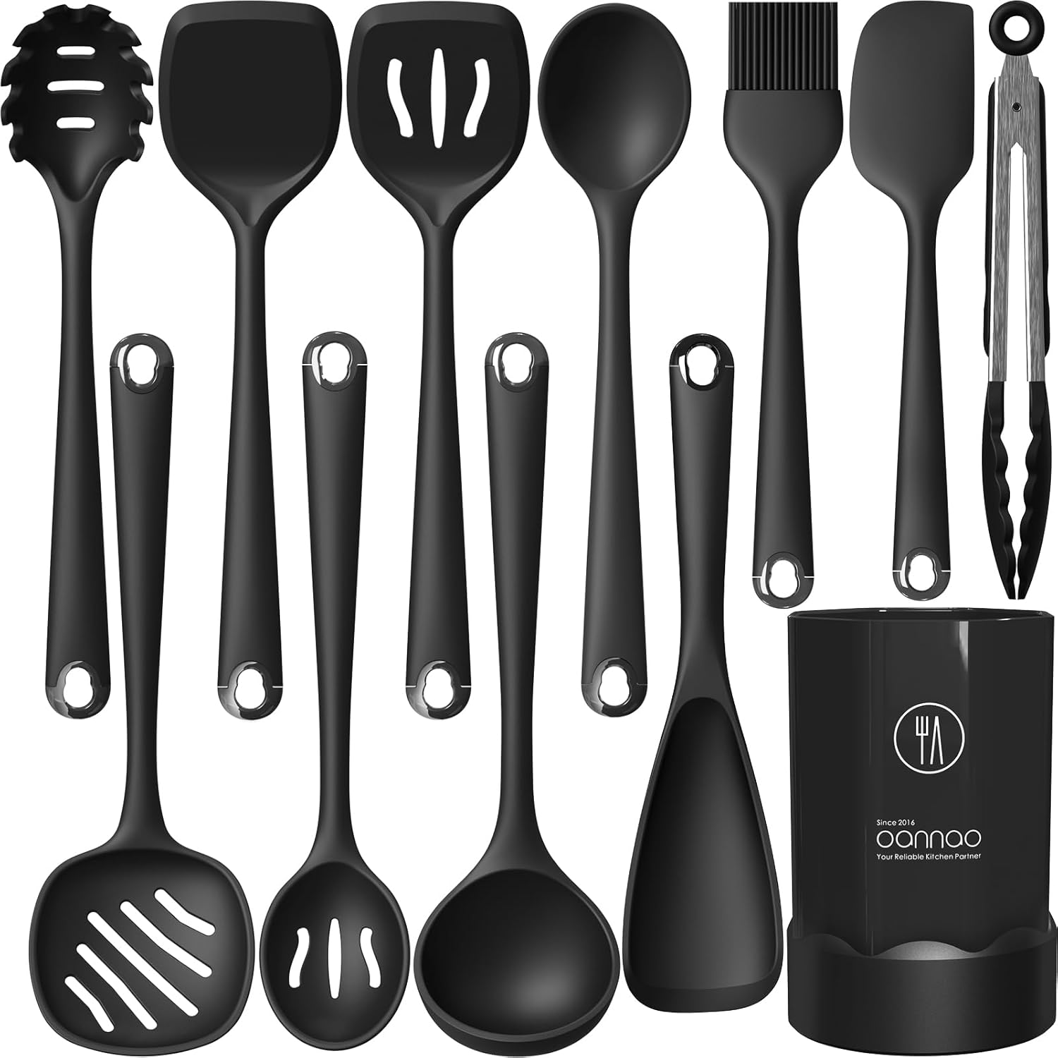 Oannao silicone kitchen utensils set review image