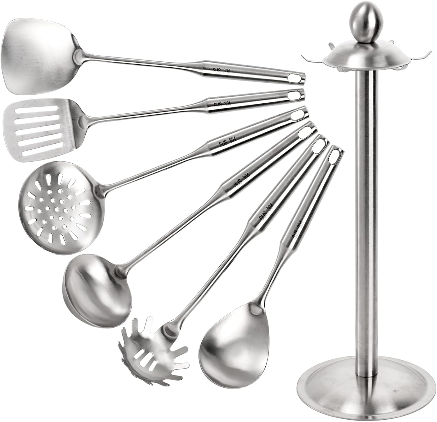 Peohud 7-Piece Stainless Steel Utensil Set review overview Peohud 7-piece stainless steel utensil set review picture