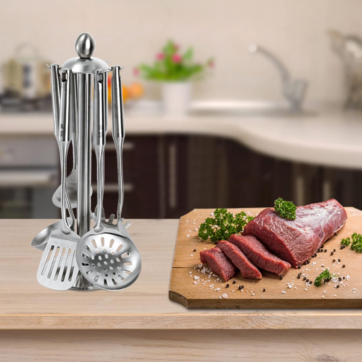 Peohud 7-Piece Stainless Steel Utensil Set review overview Peohud 7-piece stainless steel utensil set review picture