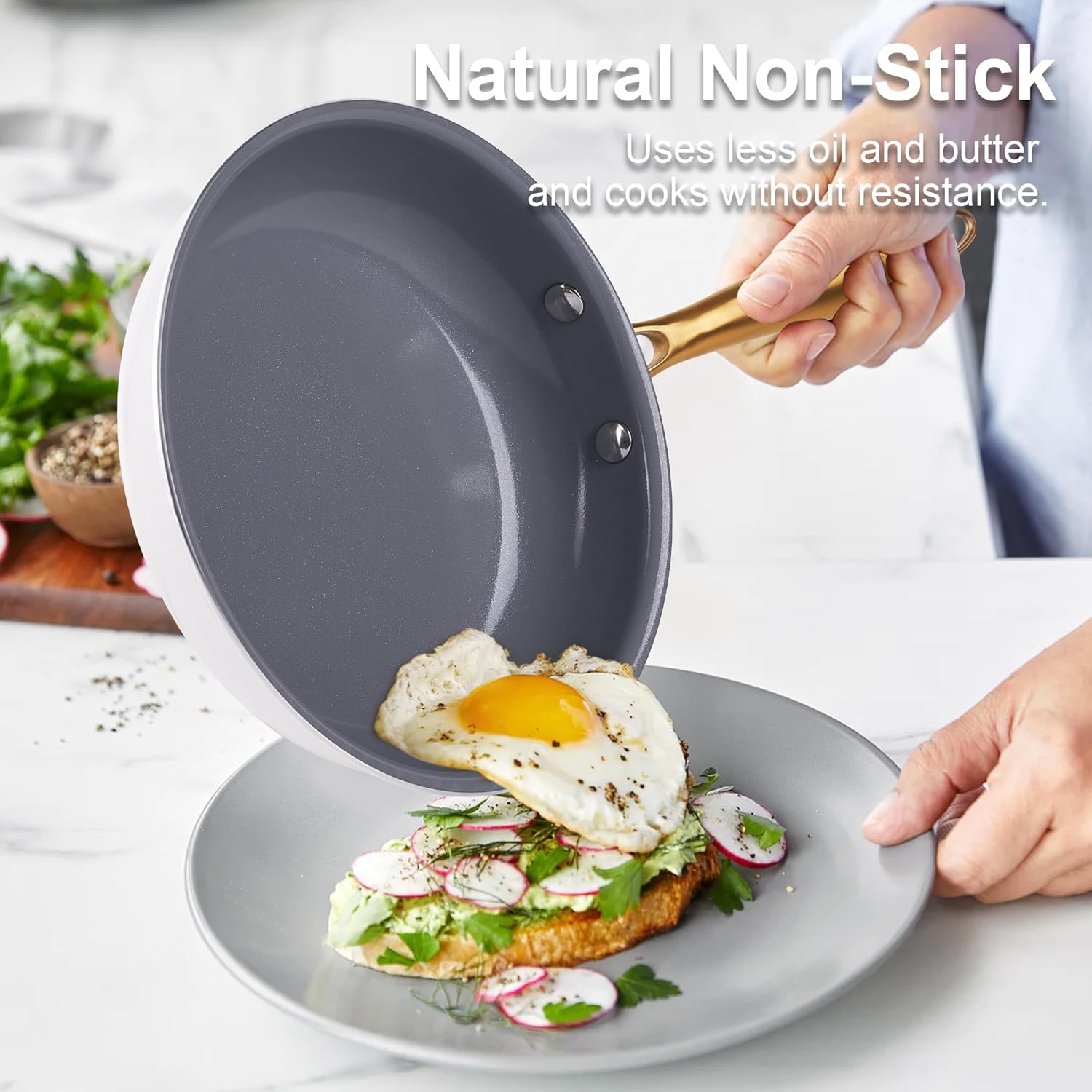 Voniki non toxic ceramic cookware set review illustration