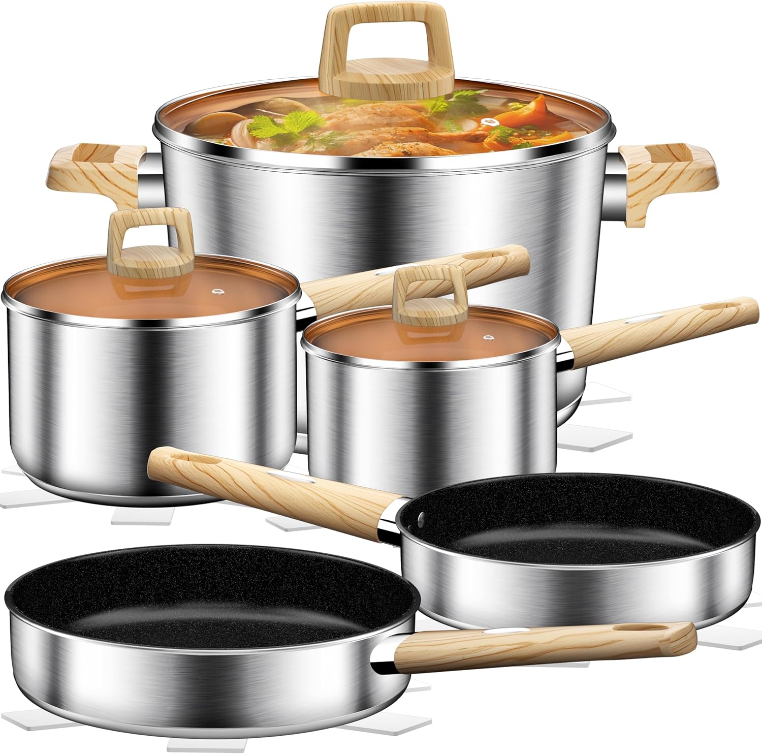 Stainless steel cookware set 13pcs review