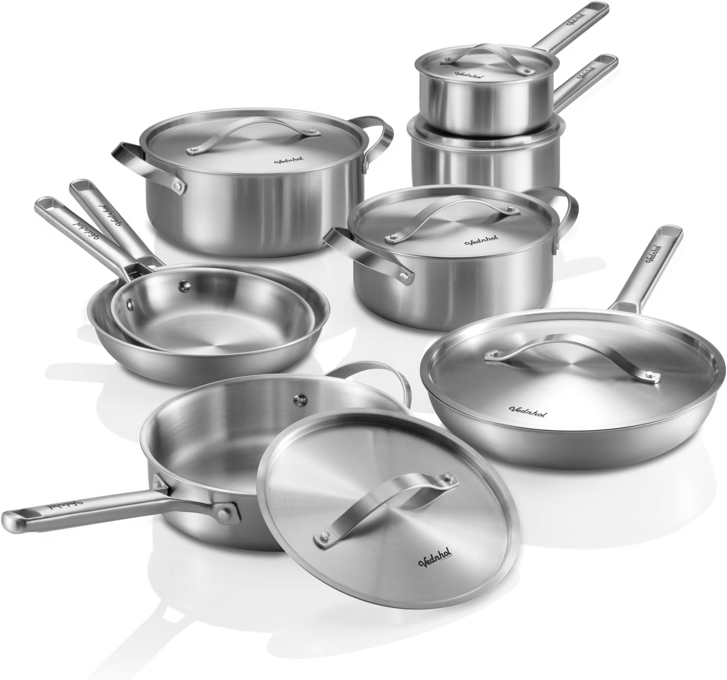 Stainless Steel Cookware Set 14-Pc Tri-Ply Review
