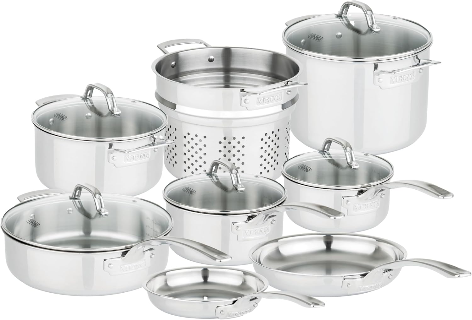 Viking 13-piece 3-ply stainless steel cookware set review image
