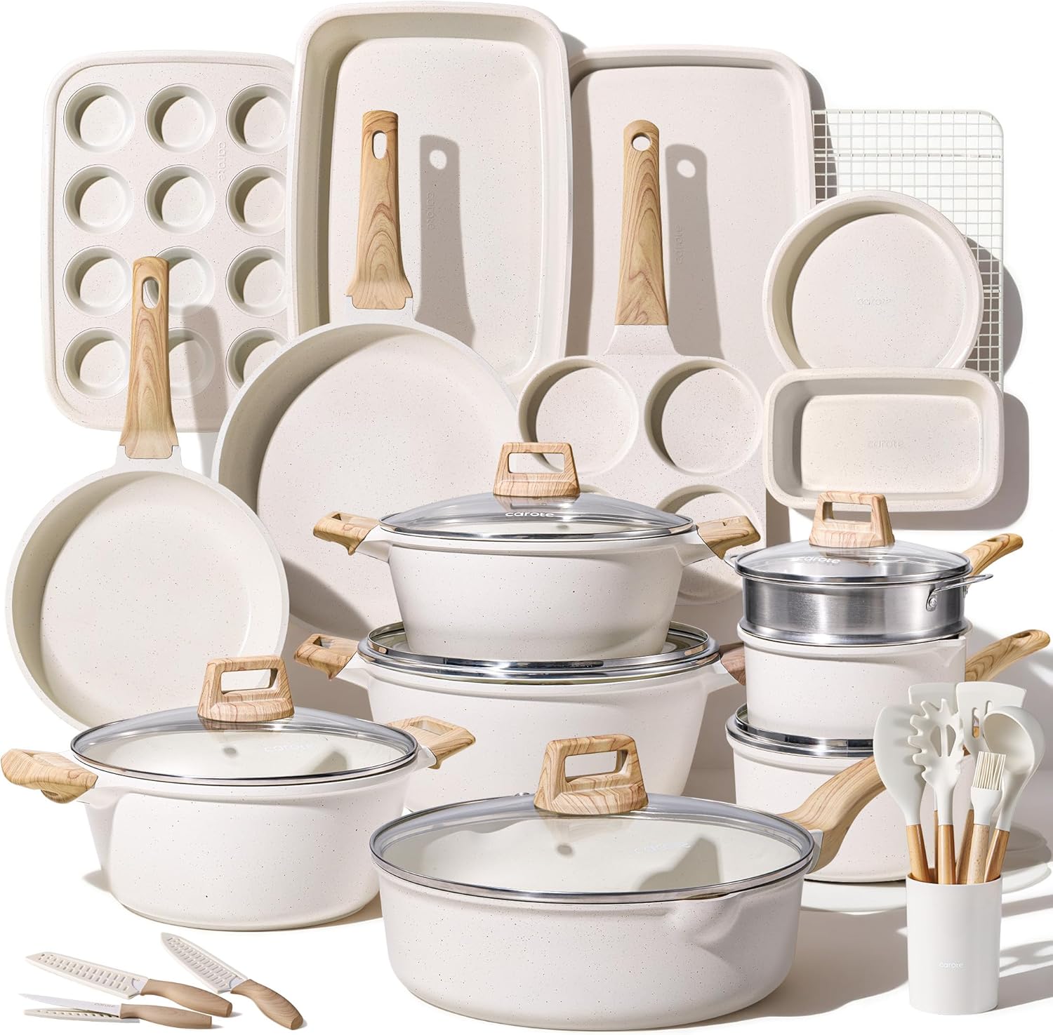 CAROTE 44pc Pots & Pan Set Nonstick review