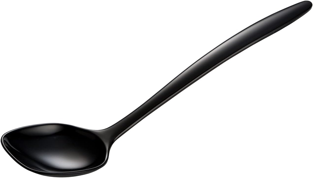 Gourmac Hutzler 12 Inch Melamine Spoon, Black