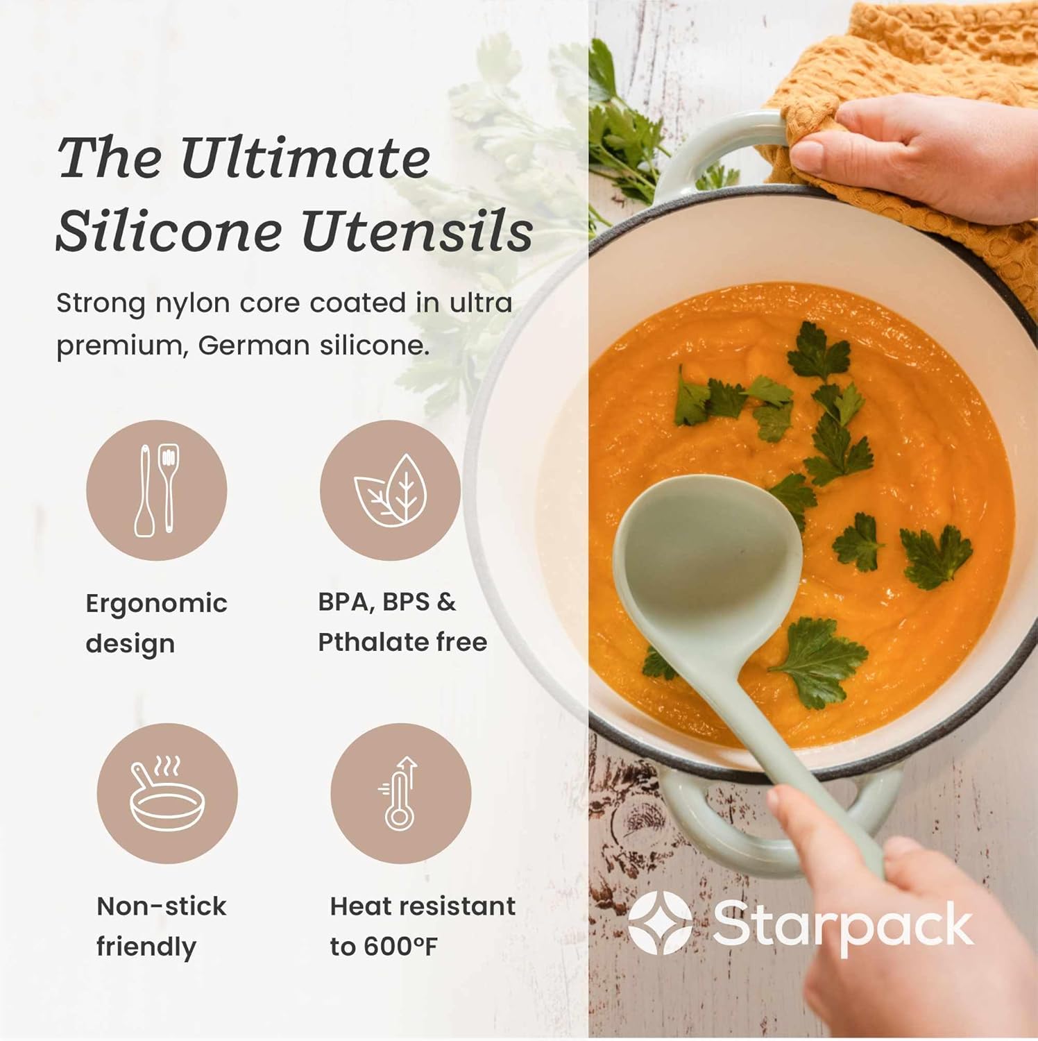 Starpack 'stir & serve' silicone cooking utensils set image