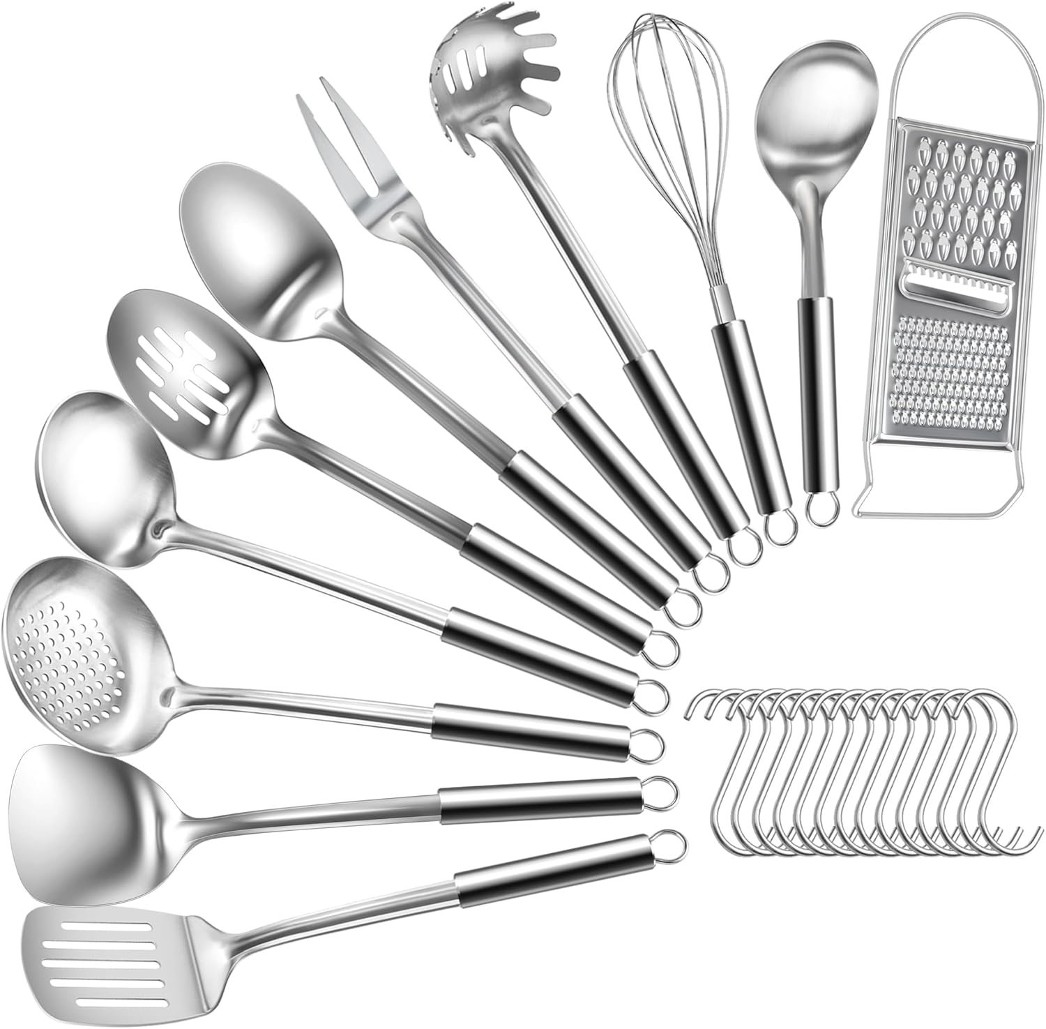 Bestdin Kitchen Utensils Set 12Pcs - Nontoxic Stainless Steel Cooking Utensils, Non-Stick and Heat Resistant Metal Kitchen Gadgets Tools, Cookware, Dishwasher Safe, Mirror Polished Bestdin Kitchen Utensils Set 12Pcs - Nontoxic Stainless Steel Cooking Utensils, Non-Stick and Heat Resistant Metal Kitchen Gadgets Tools, Cookware, Dishwasher Safe, Mirror Polished