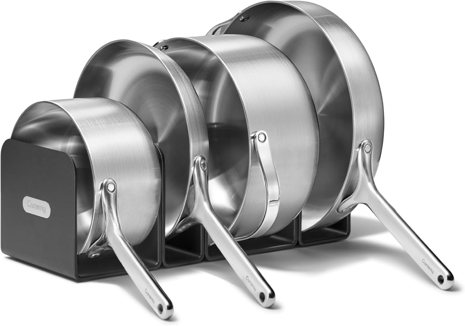 Caraway Stainless Steel Cookware Set – 12 Piece 5-Ply Stainless Steel Pots and Pans Set - Includes Fry, Sauce, Sauté Pan, Dutch Oven, and Space-Saving Storage - Non Toxic, PTFE PFOA Free Caraway Stainless Steel Cookware Set – 12 Piece 5-Ply Stainless Steel Pots and Pans Set - Includes Fry, Sauce, Sauté Pan, Dutch Oven, and Space-Saving Storage - Non Toxic, PTFE PFOA Free