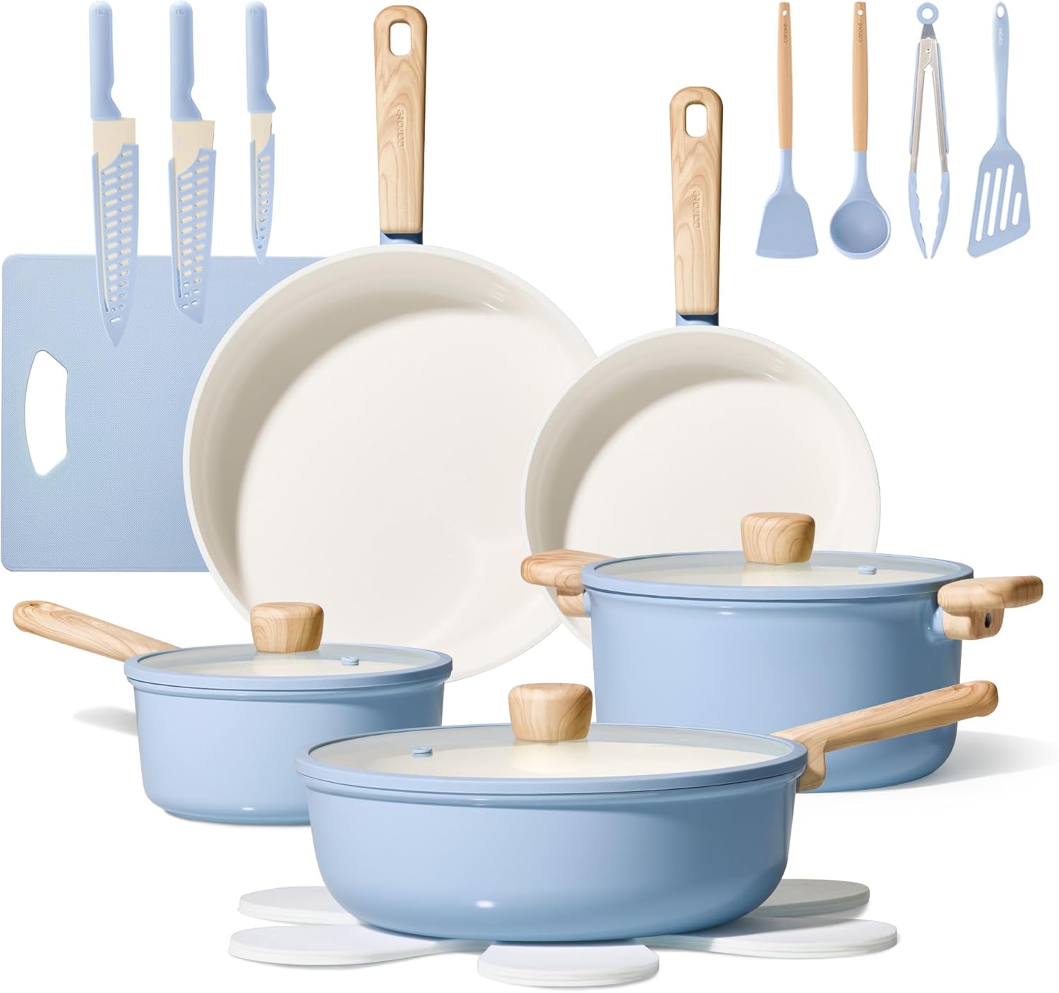 CAROTE 24pcs Ceramic Cookware Set review