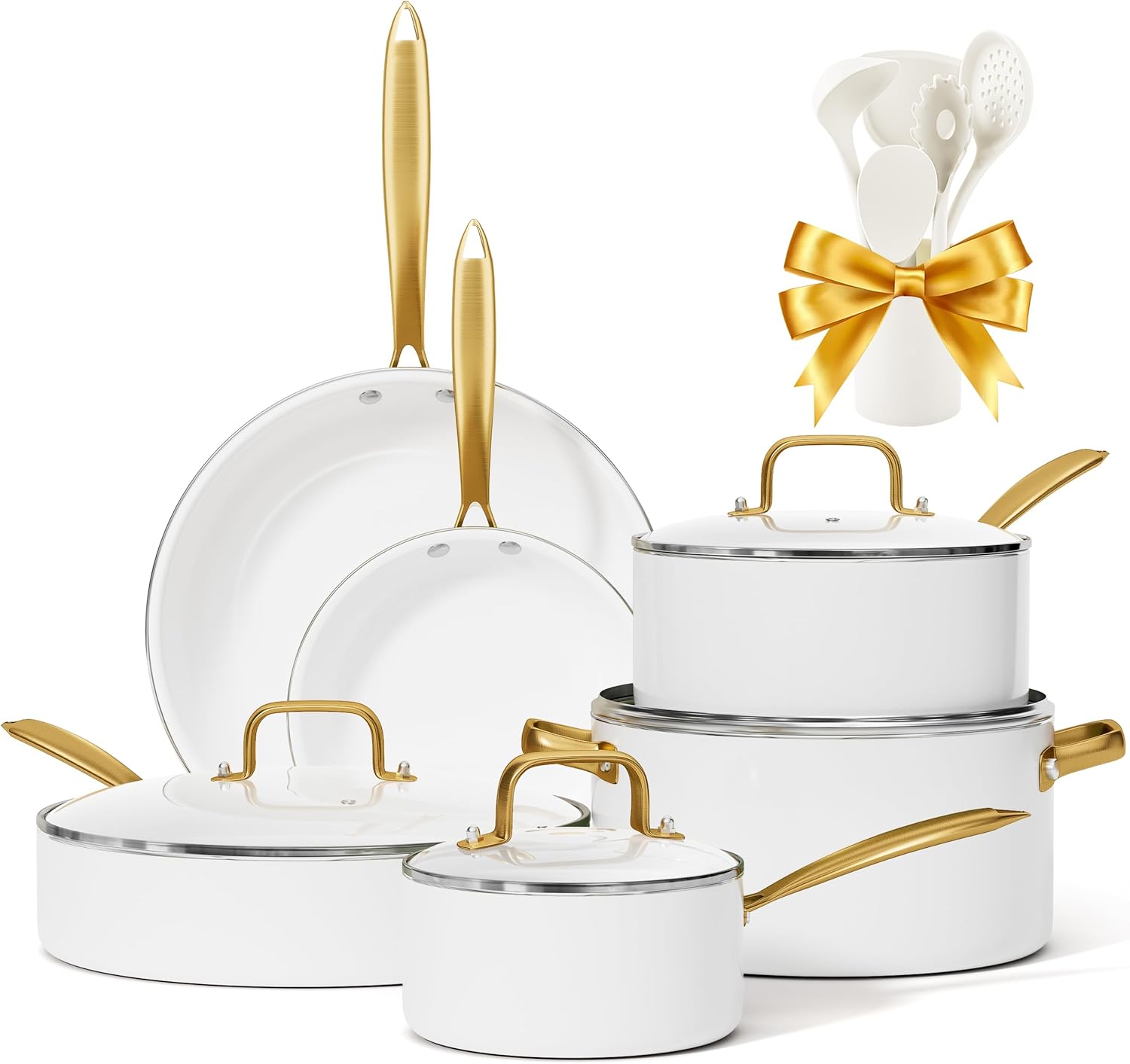 VONIKI 16-Piece Ceramic Cookware Set review
