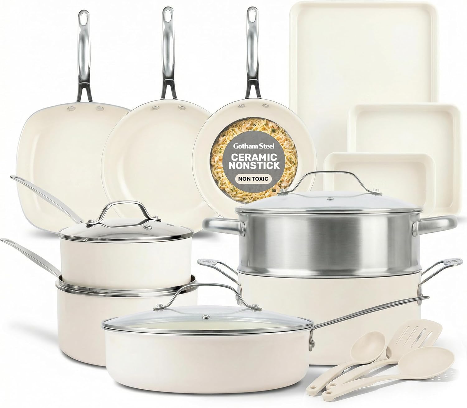 GOTHAM STEEL 20 Pc Ceramic Cookware Set review