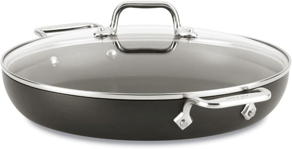 Pan All All-Clad HA1 Hard Anodized Non Stick Everyday Pan W/ Lid And Handles ...